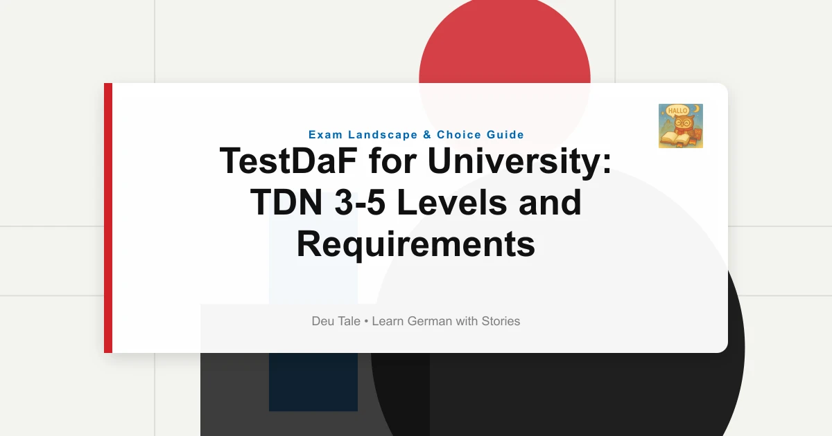 TestDaF for University: TDN 3-5 Levels and Requirements