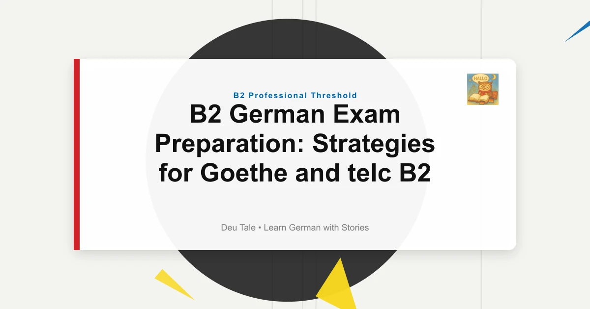 B2 German Exam Preparation: Strategies for Goethe and telc B2