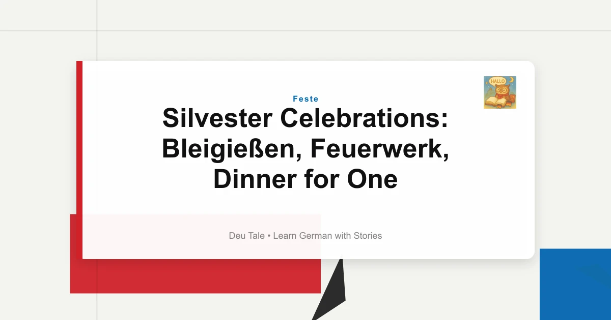 Silvester Celebrations: Bleigießen, Feuerwerk, Dinner for One
