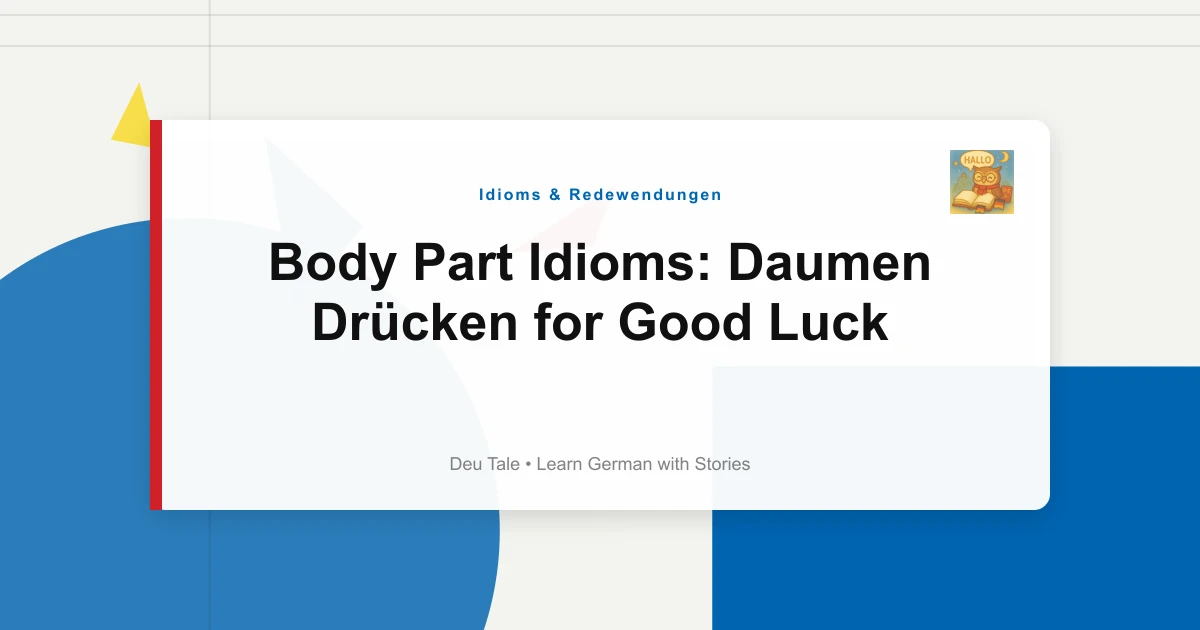 Body Part Idioms: Daumen Drücken for Good Luck