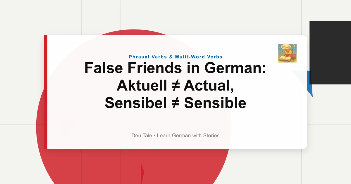 False Friends in German: Aktuell ≠ Actual, Sensibel ≠ Sensible 