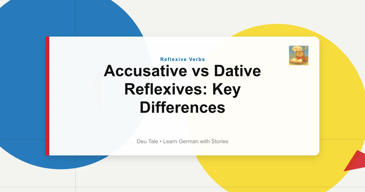 Accusative vs Dative Reflexives: Key Differences
