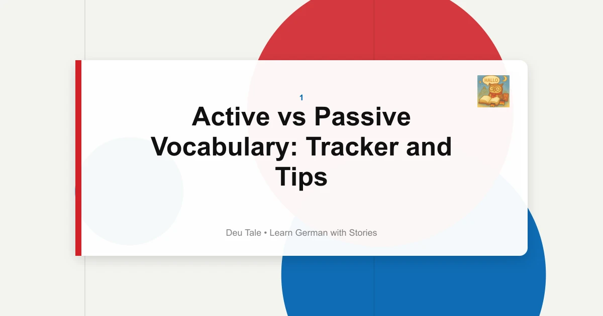 Active vs Passive Vocabulary: Tracker and Tips
