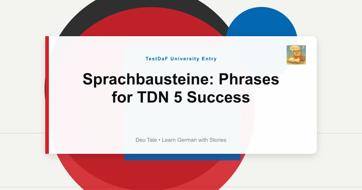 Sprachbausteine: Phrases for TDN 5 Success