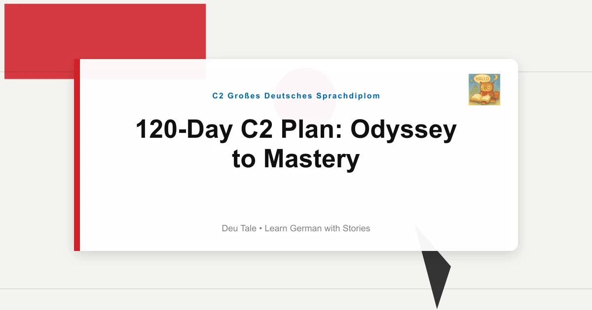 120-Day C2 Plan: Odyssey to Mastery