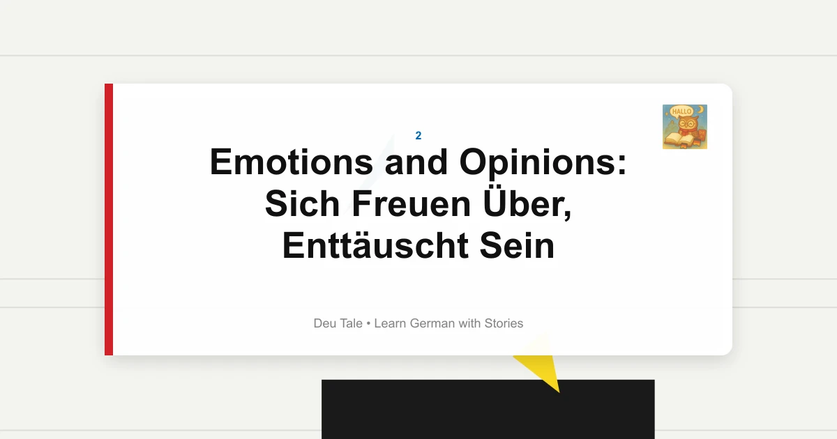 Emotions and Opinions: Sich Freuen Über, Enttäuscht Sein