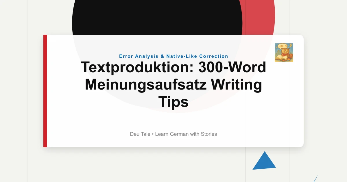 Featured image for Textproduktion: 300-Word Meinungsaufsatz Writing Tips