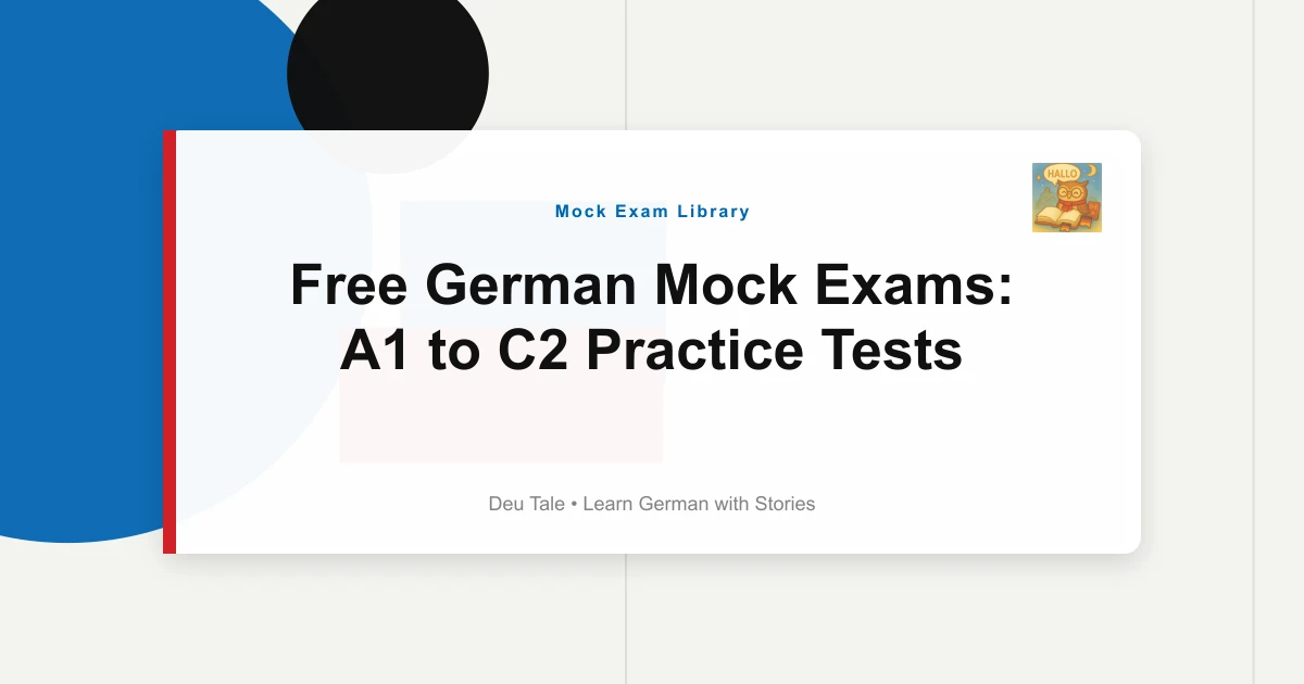 Free German Mock Exams: A1 to C2 Practice Tests